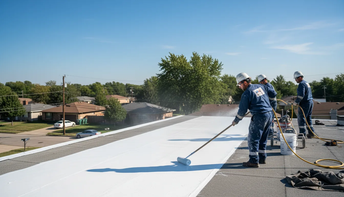 Commercial roof coating in Boling, TX near me